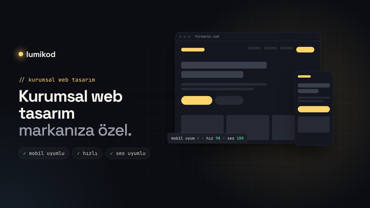 Kurumsal web tasarım örneği: mobil uyumlu kurumsal web sitesi önizlemesi